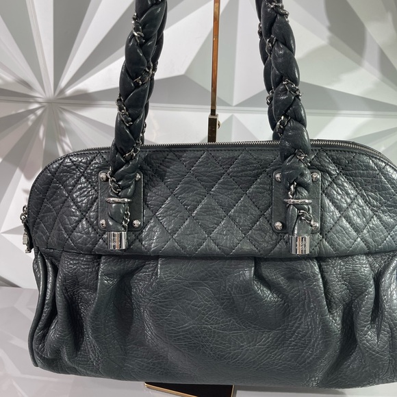 AUTHENTIC Chanel Limited Edition Lady Braid Bowler EUC Black Calfskin leather - Picture 5 of 14